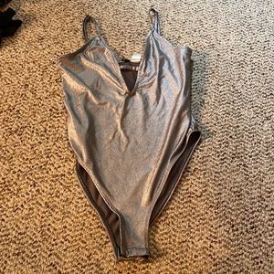 Silver bodysuit